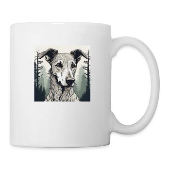Portrait of a Lurcher - Mug - white - Right
