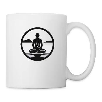 schlichte Meditation - Tasse - Weiß - Rechts