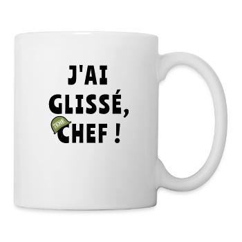 J’ai glissé chef - Mug blanc - blanc - Droite