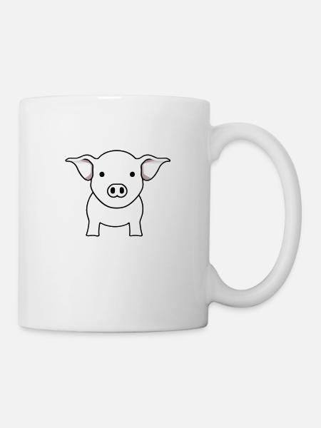 Charming Baby Pig - Mug - white
