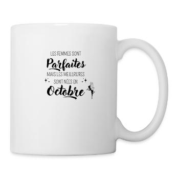 Femmes parfaites nées en octobre - Mug blanc - blanc - Droite