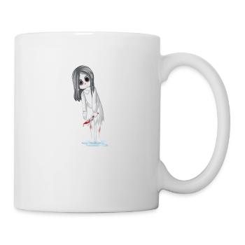 fille horreur - Mug blanc - blanc - Droite