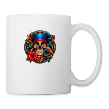 Crâne de pirate - Mug blanc - blanc - Droite