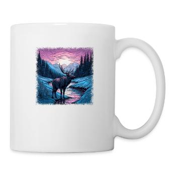 color bird statement sayings gift idea nature deer - Mug - white - Right