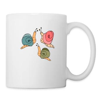 Schnecken - Tasse - Weiß - Rechts