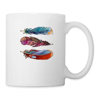 Feder - Tasse - Weiß - Rechts