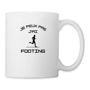 J'peux pas j'ai footing - Mug blanc - blanc - Droite