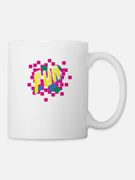 80s Fun Fun Disco dance Miami Retro Vintage - Mug - white