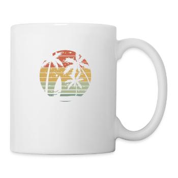 Surfen im Retro-Stil - Tasse - Weiß - Rechts