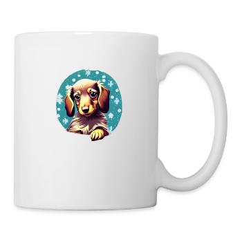 Dachshund Hund Weihnachten Dackelwelpe Winter - Tasse - Weiß - Rechts