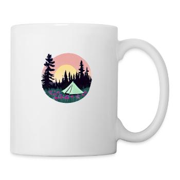 Camping Caravane Camp Tentes Cadeaux Camping-car - Mug blanc - blanc - Droite
