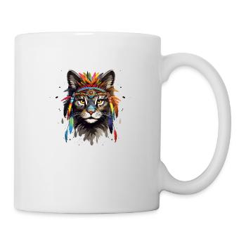 Feline Spirit's War Bonnet - Mug - white - Right