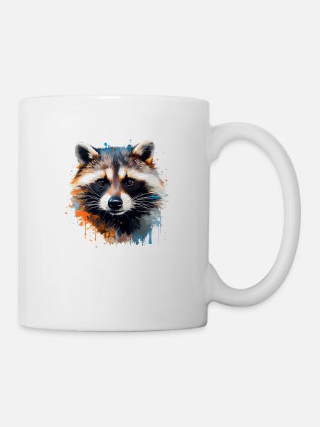 Le raton laveur intelligent - Mug blanc - blanc