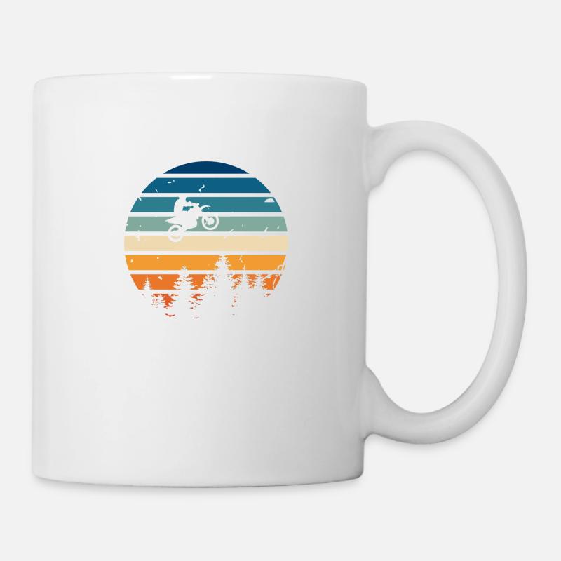 Retro Motorrad - Tasse - Weiß