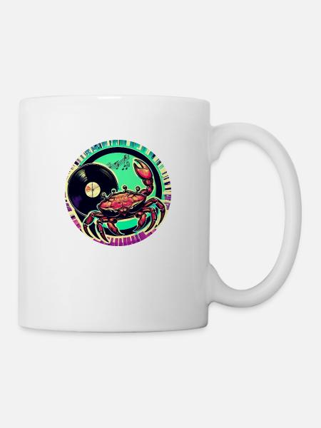 Crab Musik - Tasse - Weiß