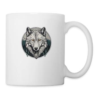 Yellow Eyed Wolf - Mug - white - Right