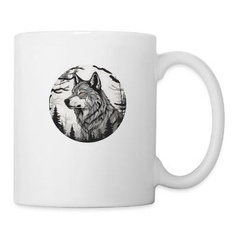 Portrait of a Wolf - Mug - white - Right