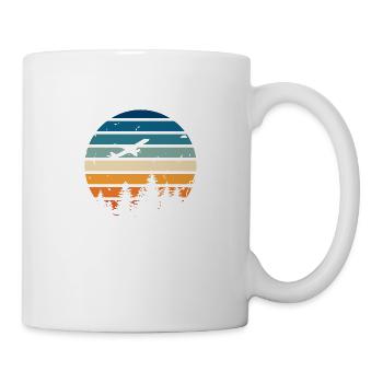 Retro aircraft - Mug - white - Right