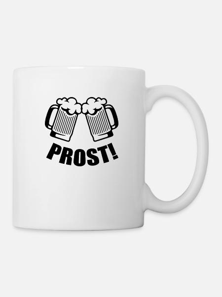 prost - Tasse - Weiß