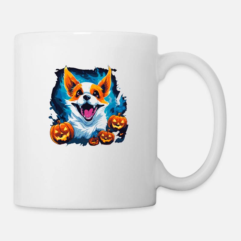 Corgi halloween ghost - Mug - white