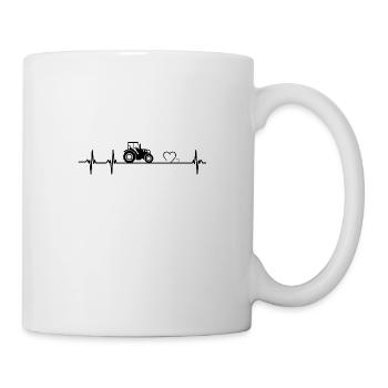 Tractor heartbeat - Mug - white - Right