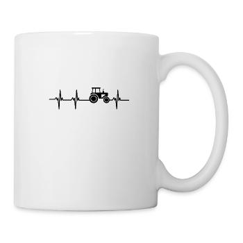 Traktor-Herzschlag - Tasse - Weiß - Rechts