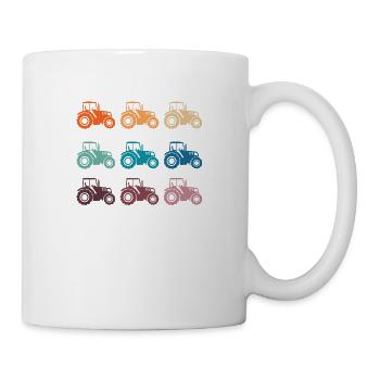 Retro-Traktor - Tasse - Weiß - Rechts