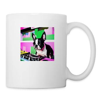 Boston Terrier DJ - Mug blanc - blanc - Droite