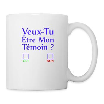 Veux tu être mon témoin ? - Mug blanc - blanc - Droite