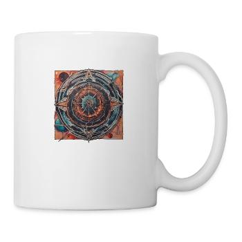 Kompass / Himmelsrichtung / Reisen / Survival - Tasse - Weiß - Rechts