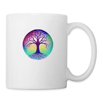 Lebensbaum Baum des Lebens Yoga Meditation - Tasse - Weiß - Rechts