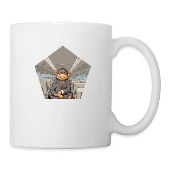 Businessaffe - Tasse - Weiß - Rechts