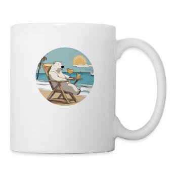 Eisbär im Urlaub - Tasse - Weiß - Rechts