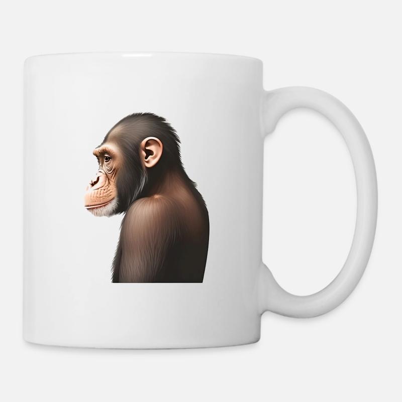 Schimpanse - Tasse - Weiß