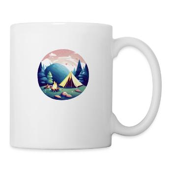 Caravane Camp Camping Tentes cadeaux Camping-car - Mug blanc - blanc - Droite