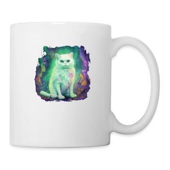 Geist Katze Halloween Horror Gruselig - Tasse - Weiß - Rechts