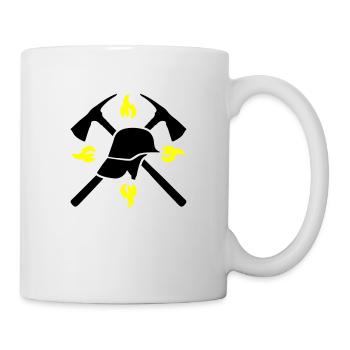 Firefighter Helmet Axe 2 - Mug - white - Right