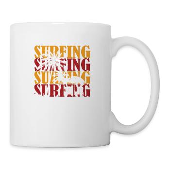 Surf Planche de surf Surfeur Sports nautiques - Mug blanc - blanc - Droite