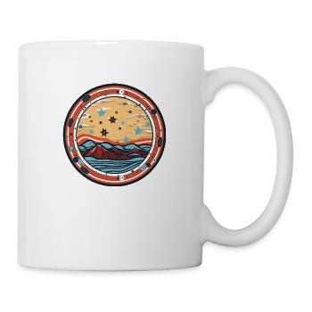 Night Skies over USA - Jackson Pollock style - Mug - white - Right