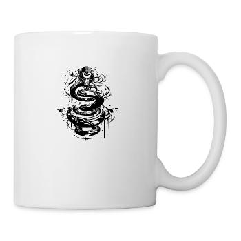 Cyber Sigilism Snake Tattoo Design - Mug - white - Right