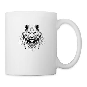 Cyber Sigilism Bear Tattoo Design - Mug - white - Right