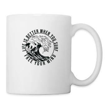 Surfer, Surfboard, Water Sports, Surfing - Mug - white - Right