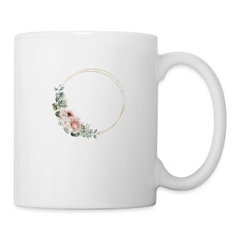 Euaclyptus, Pastel Floral Boho customizable - Mug - white - Right