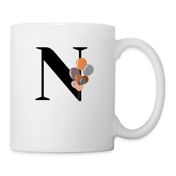 Buchstabe n Geburtstagsballon - Tasse - Weiß - Rechts