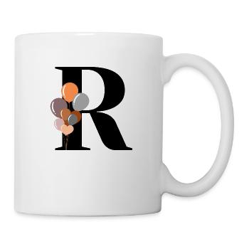 Buchstabe r Geburtstagsballon - Tasse - Weiß - Rechts