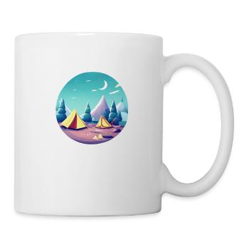 Camping Wohnmobil Geschenk Wohnwagen Camp Zelten - Tasse - Weiß - Rechts