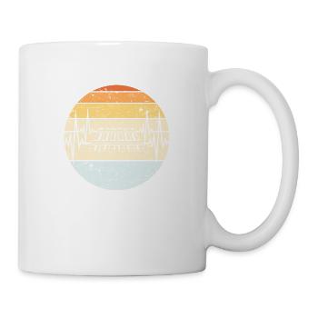 Track Pulse Train Railway Railroad Heartbeat ECG - Mug - white - Right