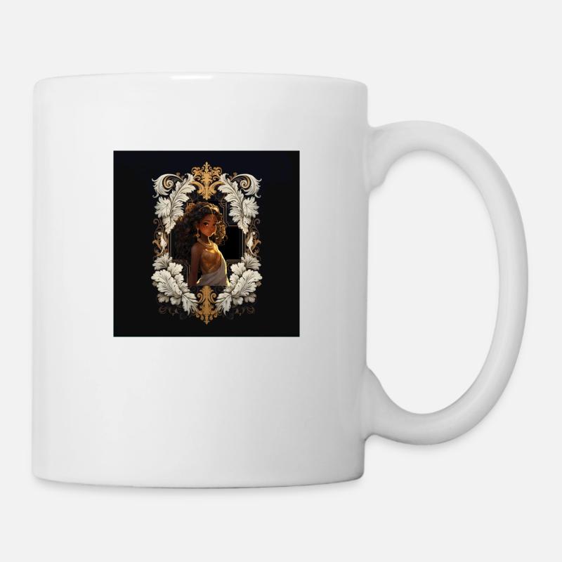 Vintage-Mädchen - Tasse - Weiß