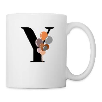 Buchstabe y Geburtstagsballon - Tasse - Weiß - Rechts