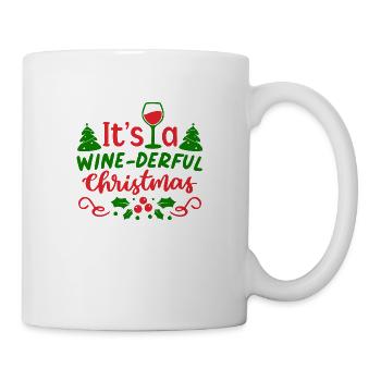 It's A Wine-Derful Christmas, Funny Christmas, Xma - Mug - white - Right